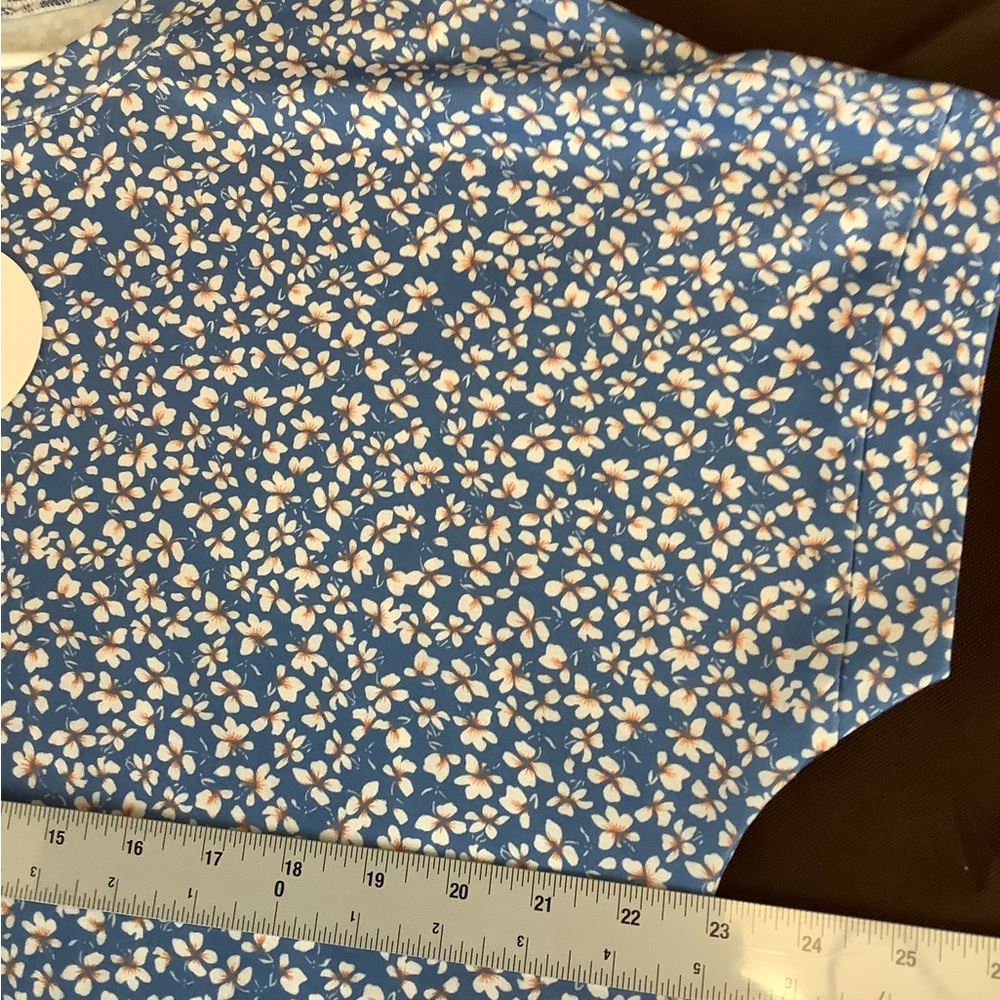 Blue Floral Patterned Long dress - Picture 3 of 5